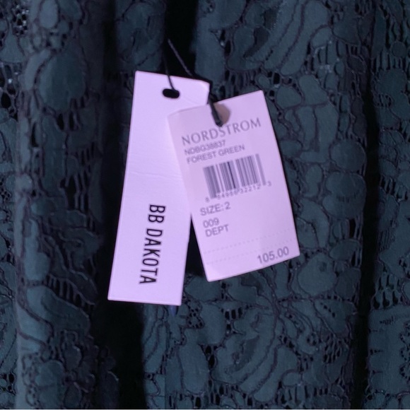 ✨BB Dakota✨ Forrest Green Cara Lace Dress Size 2 NWT - Picture 5 of 6